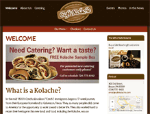 Tablet Screenshot of cafekolache.com